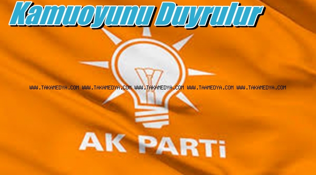 AK Parti Ankara İl Başkanlığı Adına Kamuoyuna Duyuru