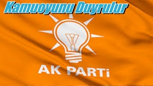 AK Parti Ankara İl Başkanlığı Adına Kamuoyuna Duyuru