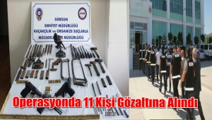 Giresun'da Silah Kaçakcılarına Operasyon 11 Gözaltı