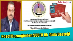 Posof Başkanı Aydın Karadağ'İhtiyaç Sahibi Ailelere Desteğimiz Sürecek