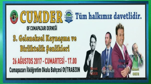 Cumder Başkanı Yaşar Çakır 'Tüm Halkımızı Cumapazarı'na Bekliyoruz
