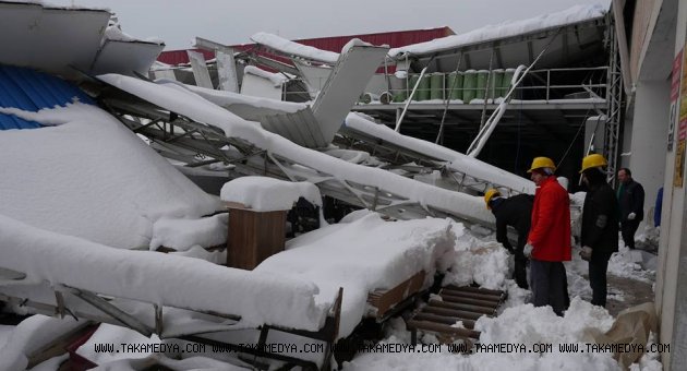 Gümrükçüoğlu kar nedeniyle hasar meydana gelen işyerlerini ziyaret etti