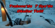 Trabzon'da 7 İlçede Eğitime Kar Tatili