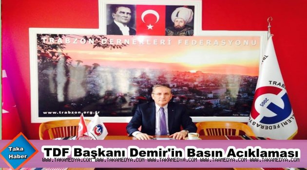 TDF Başkanı Mustafa Demir'den Kamuoyuna